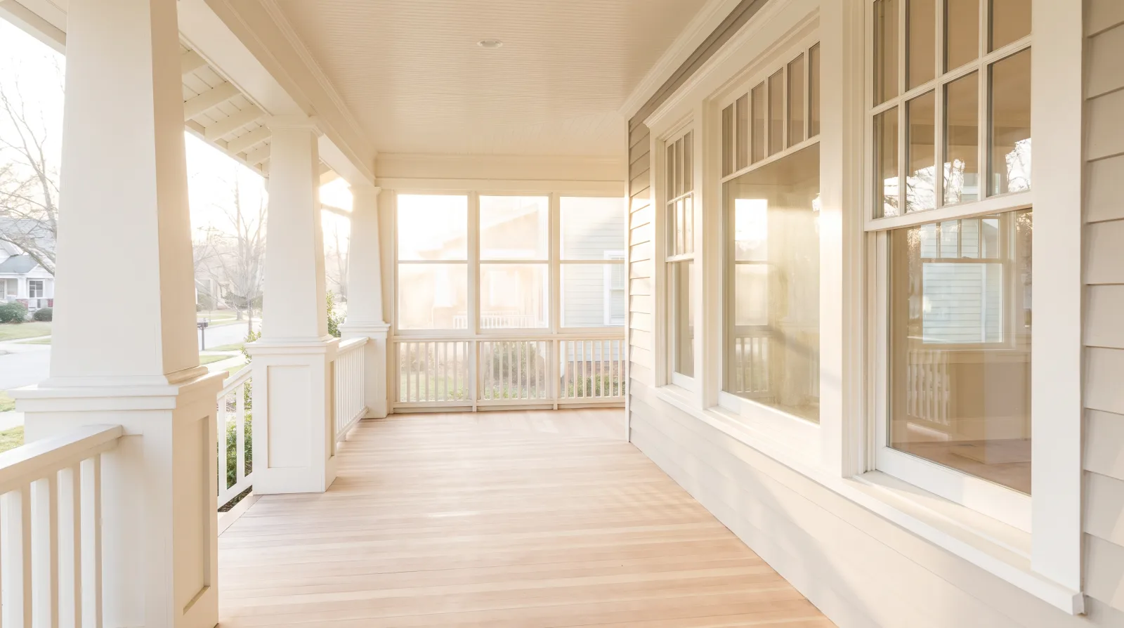 An empty, bright room representing a simple decision-making space for weighing estate sale options