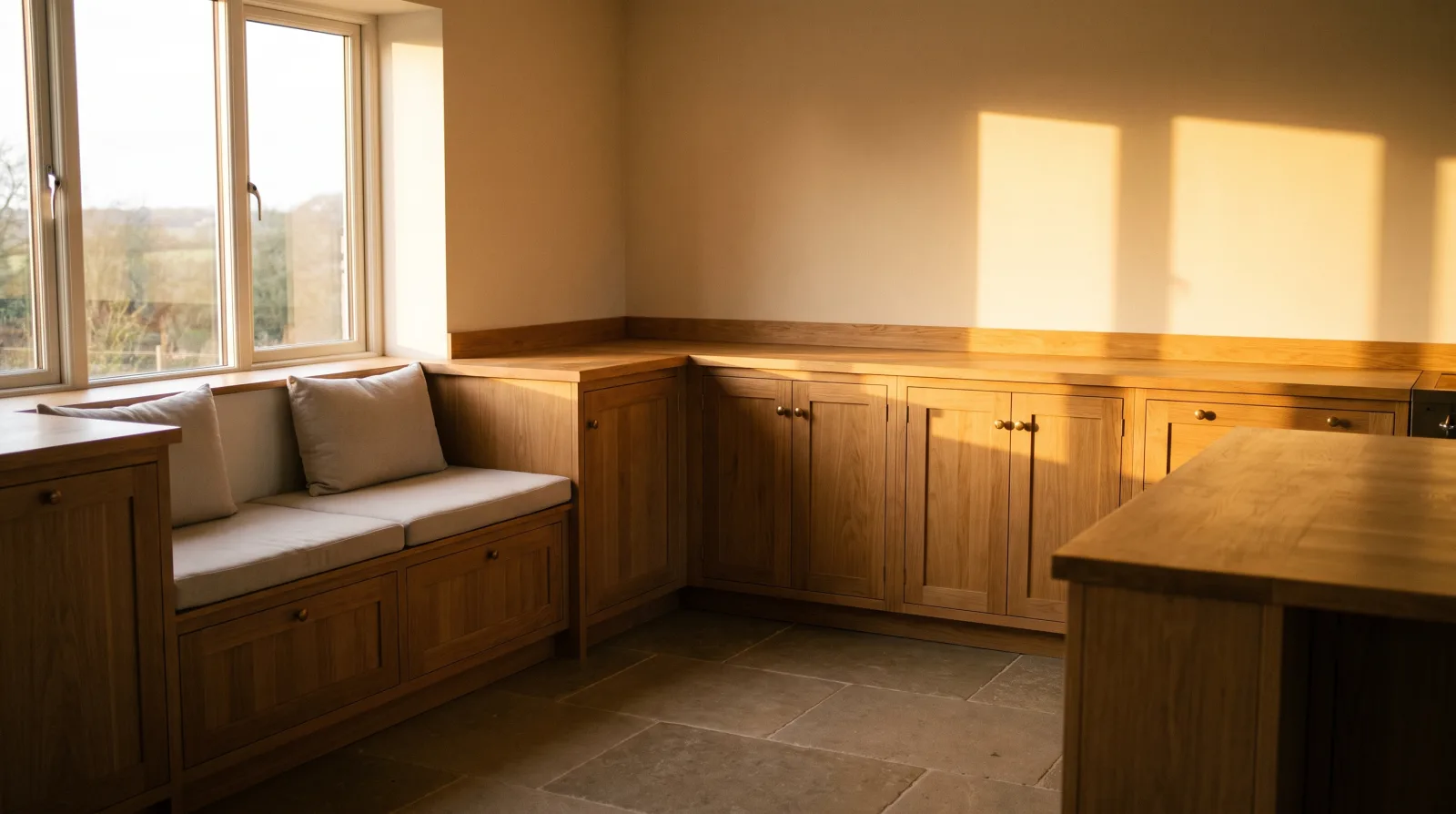 An empty, tidy room prepared for a private estate valuation consultation